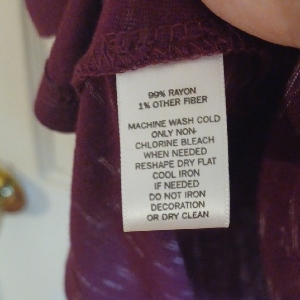 LOFT Women's Deep Purple Blouse Medium P New With Tags - Picture 5 of 6